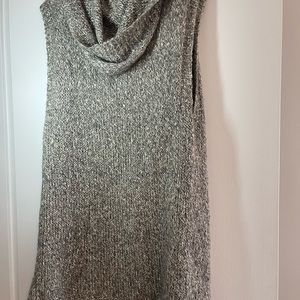 Vintage 1970s ELLEN TRACY knit vest duster with hood M